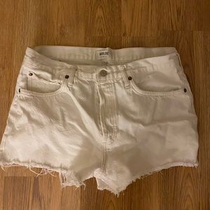 AGOLDE HIGH RISE PLATINUM SHORTS